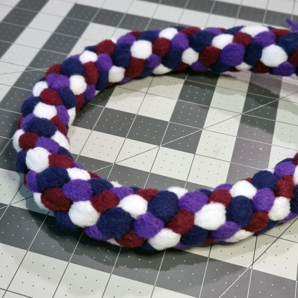 Round Tuggy - Long: Purple, Navy, Maroon and White - Image 2