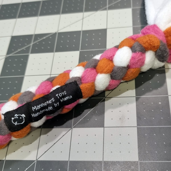 Round Tuggy - Long: Orange, Grey, White and Pink