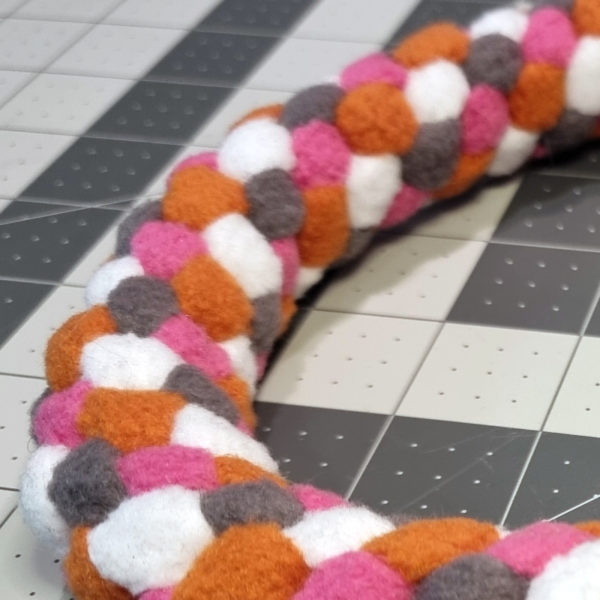Round Tuggy - Long: Orange, Grey, White and Pink - Image 4