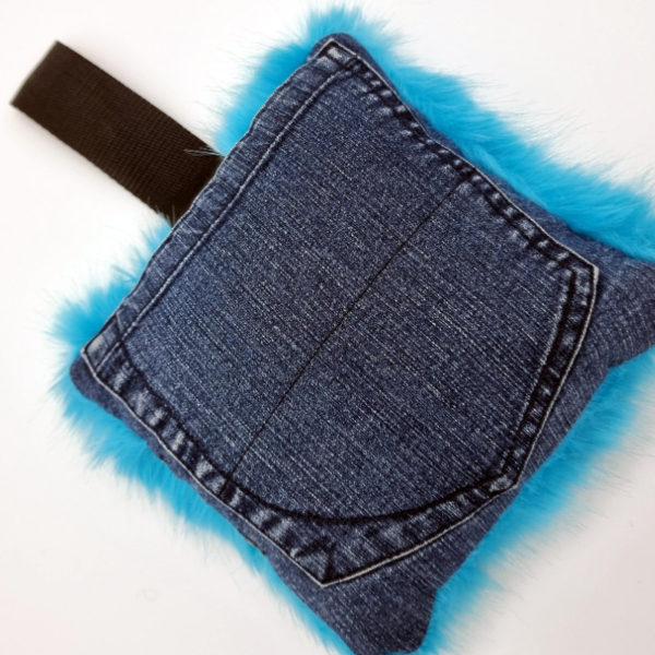 Bright Blue Fluffy Pocket - Image 2